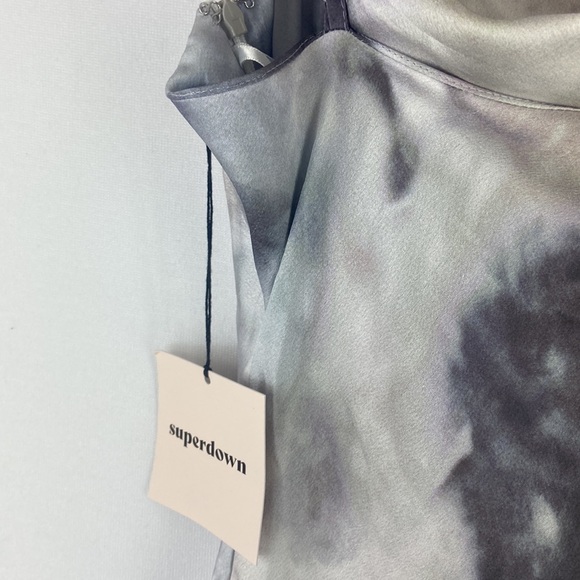REVOLVE superdown Krystal Slit Maxi Dress in Grey Tie Dye Size XS - Picture 8 of 9